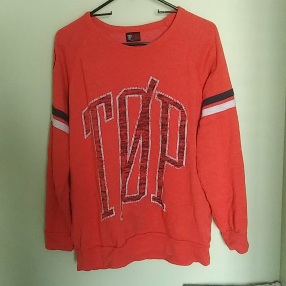 Red long sleeve Twenty One Pilots shirt